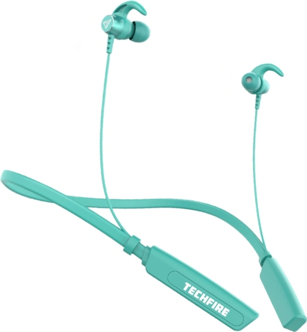 TECHFIRE Fire 500v2 Neckband hi-bass Wireless Bluetooth headphone Bluetooth Headset Battery 40hr - 40, 40 hr, available, Green, 4 Days, 1 year