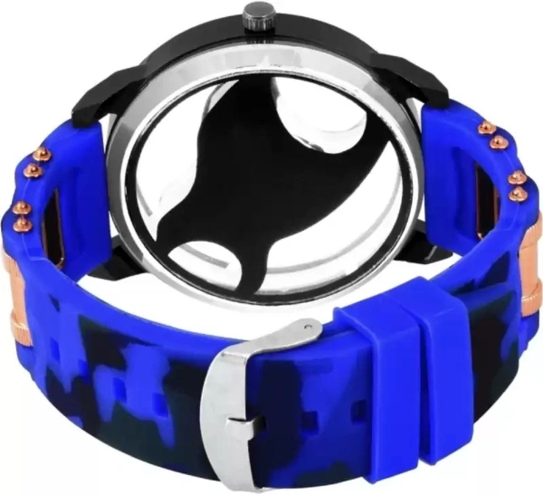 Florida BLUE ANALOG ROUND DIAL + DIGITAL SILICON STRAP + AVIATOR SUNGLASS UV PROTECTION Analog-Digital Watch  - For Boys - 4 Days, 40