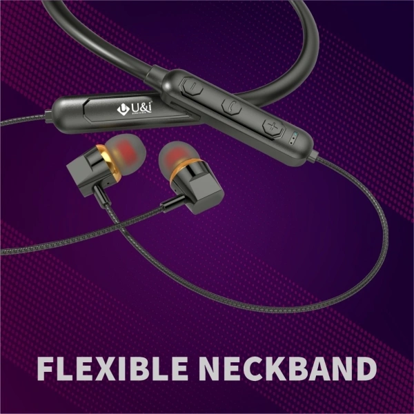 U&I Titanic Series - Low Price Bluetooth Neckband Bluetooth Headset - 40, 10 hr, black, 4 Days