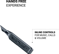 Aroma NB120H Crazy - 15 Hours Playtime Bluetooth Neckband Bluetooth Headset - 40, 15 hr, black, 4 Days