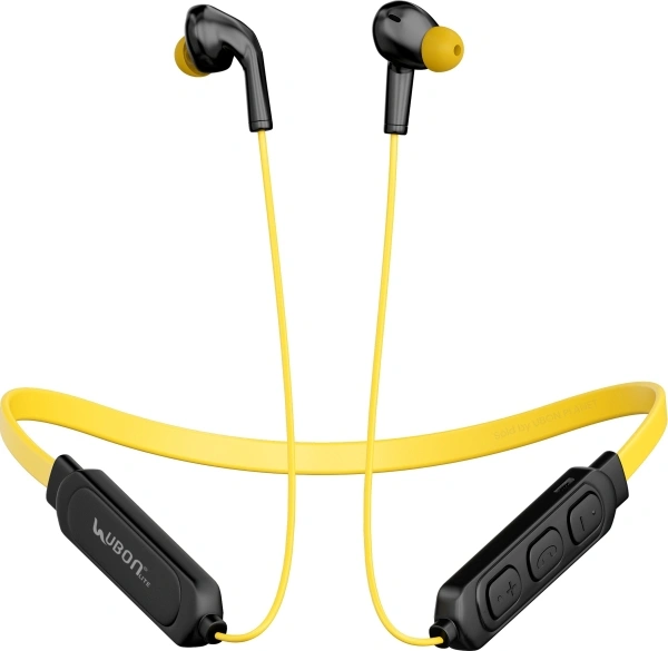 Ubon CL-116 Neckband Bluetooth Headset - 12 hr, yellow, 4 Days, 30