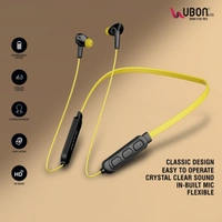 Ubon CL-116 Neckband Bluetooth Headset - 12 hr, yellow, 4 Days, 30