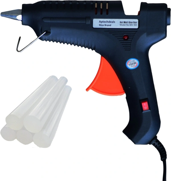 APTECHDEALS AP-GG11A042 High Temperature Corded Glue Gun - 5, black, 4 days, 30