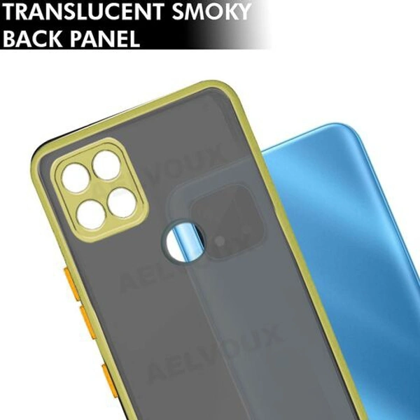 Cover AelvouX Best Camera Protection Back Cover for Realme C21 | 360 Degree Protection | Protective Design | Smoke Cover | Translucent Back (Light Green Bumper) - 30, green, realme C12, 4 Days