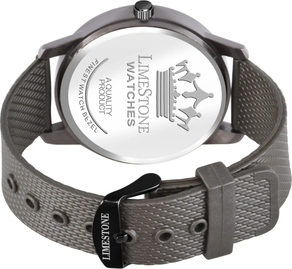 LIMESTONE Gun Metal Grey Day and Date Functions Mesh Strap Grey Dial Quartz Analog Watch  - For Men - 30, Analog, man/ female, Gray, 5 month, 4 Days