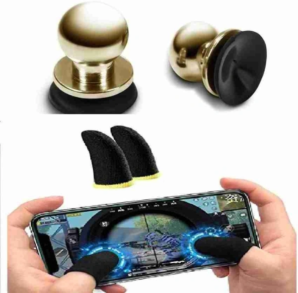 morjim Pubg Suction cup trigger and Thumbs Sleeves Combo pack  Gaming Accessory Kit - 30, black, 4 Days