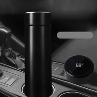 TeeMoods Vacuum Insulated Water Bottle with LED Temperature Display 500 ml Bottle - 30, Steel, 500 ml, 1, 4 Days,  LED Temperature Display 500 ml Bottle