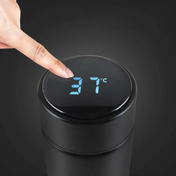 TeeMoods Vacuum Insulated Water Bottle with LED Temperature Display 500 ml Bottle - 30, Steel, 500 ml, 1, 4 Days,  LED Temperature Display 500 ml Bottle