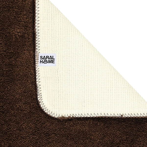 Saral Home Microfiber Door Mat - 30, small, 1, 4 Days, Brown