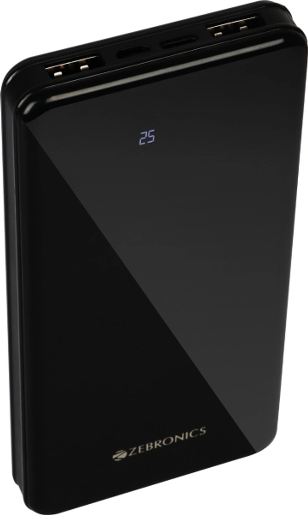 ZEBRONICS 10000 mAh Power Bank (12 W, Fast Charging) - 10000 mAh, black, Charging Cable Included, 30, 4 Days, 1, 5 month