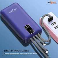 Callmate 20000 mAh Power Bank (Fast Charging) - 30, 20000 mAh, Blue, cash on delivery available, 4 Days, 1, 5 month, Lithium Polymer Battery | Type-C, Lightning, Micro Connector