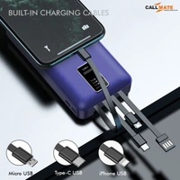 Callmate 20000 mAh Power Bank (Fast Charging) - 30, 20000 mAh, Blue, cash on delivery available, 4 Days, 1, 5 month, Lithium Polymer Battery | Type-C, Lightning, Micro Connector
