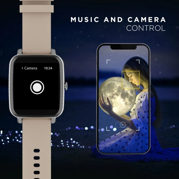 boat boAt Watch Mercury Smartwatch - 30, Beige, 1.54" Display(100+ Cloud Watch Faces), Multiple Sports Mode: Running, Walking, Cycling, Climbing, Treadmill, Spinning, Yoga, Basketball, Fo, cash on delivery available, Music & Camera Control| Notification Alerts |IP68 Dust, Sweat and Splash Resistant, 4 days, 1, 24 Hours Heart Rate & SpO2 Monitor | Health Ecosystem via boAt Crest App