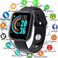 Krondal Storm Black Y68 Smartwatch - 30, With Call FunctionTouchscreenFitness & Outdoor, Upto 24 hrs, black, cash on delivery available, 4 days, 1