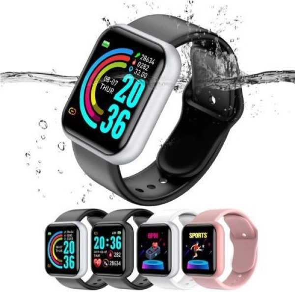 START BUY QBB_234B Y68 Smart Band Smartwatch - 30, 8 hours, black, 1.33 mm, No, cash on delivery available, 4 days, 1 smart watch, XL, yes
