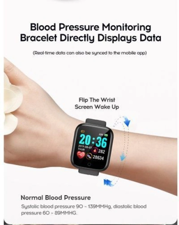 START BUY QBB_234B Y68 Smart Band Smartwatch - 30, 8 hours, black, 1.33 mm, No, cash on delivery available, 4 days, 1 smart watch, XL, yes