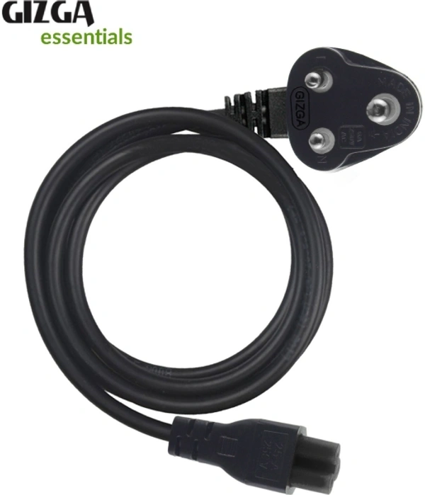 Gizga Essentials 3 Pin Laptop Adapter Charger (1 Meter/ 3.3 Feet) 1 m Power Cord - 1 m, 250 Mbps, 3 Pin Female|Connector Two: 3, 30, black, Computer , cash on delivery available, 4 days , 1