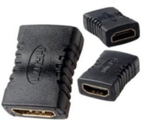 Hle HDMI Female to Female Gender Changer Connector 0.03 m HDMI Adapter 0.1 m HDMI Cable - 0.1 m, HDMI FEMALE|Connector Two: HDMI FEMALE, 999 Mbps,  ₹ 30, black, Round Cable ,. Tv, cash on delivery available, 4 days , 1