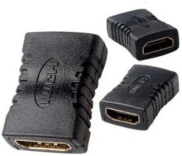 Hle HDMI Female to Female Gender Changer Connector 0.03 m HDMI Adapter 0.1 m HDMI Cable - 0.1 m, HDMI FEMALE|Connector Two: HDMI FEMALE, 999 Mbps,  ₹ 30, black, Round Cable ,. Tv, cash on delivery available, 4 days , 1
