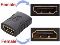 Hle HDMI Female to Female Gender Changer Connector 0.03 m HDMI Adapter 0.1 m HDMI Cable - 0.1 m, HDMI FEMALE|Connector Two: HDMI FEMALE, 999 Mbps,  ₹ 30, black, Round Cable ,. Tv, cash on delivery available, 4 days , 1