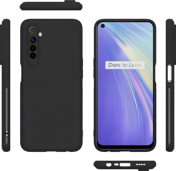 GadgetM Back Cover for Realme 6, Realme 6i - 40, Rubber, Silicon, No Theme, mobile, black, cash on delivery available, 4 days, 1
