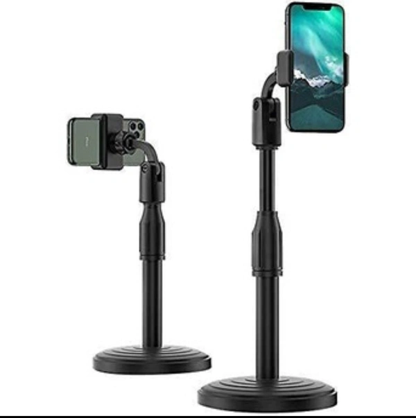 TOMdoxx Broadcast Mobile Phone Stand Multi-Angle Adjustable Desk Mount Holder - 40, black, cash on delivery available, 1