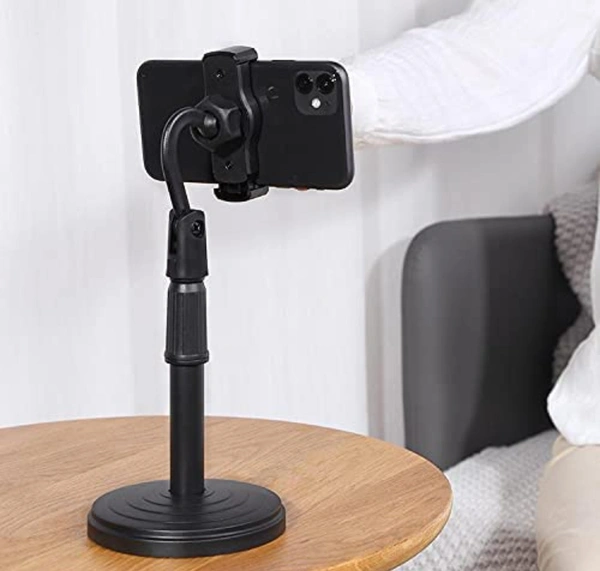 TOMdoxx Broadcast Mobile Phone Stand Multi-Angle Adjustable Desk Mount Holder - 40, black, cash on delivery available, 1