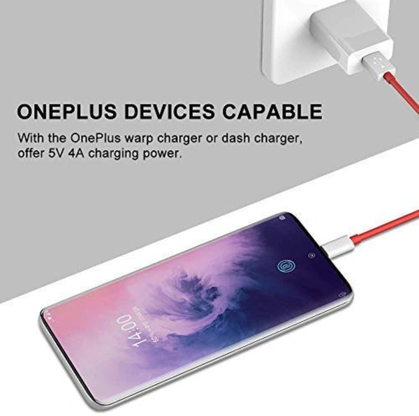 Check out PARAMITS® Type C Dash/WARP Charging USB Data Cable Compatible for OnePlus  - 40, red, cash on delivery available, 4 days, 1