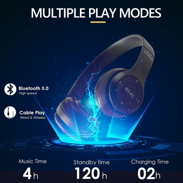 ASWORLD FOLDABLE HEADPHONE Bluetooth Headset - yes, 40, plastic, black, cash on delivery available, 4 days, 1