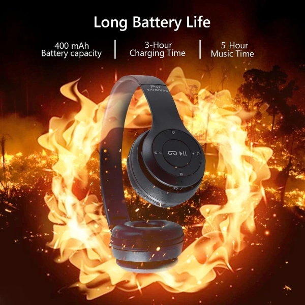 ASWORLD FOLDABLE HEADPHONE Bluetooth Headset - yes, 40, plastic, black, cash on delivery available, 4 days, 1