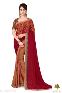 Attractive Georgette Sarees - 6, free size