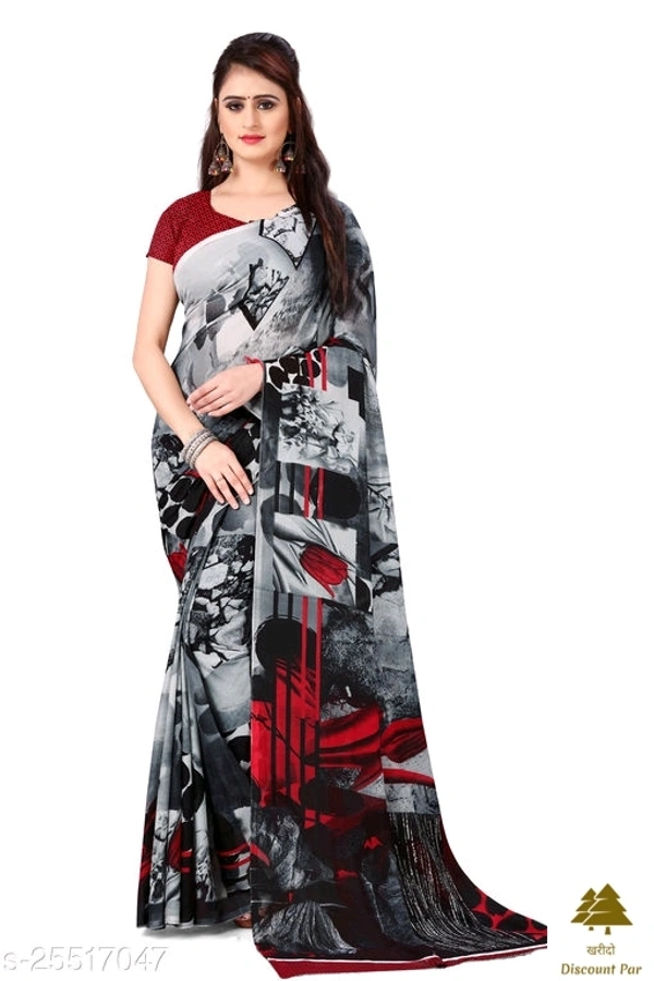 Attractive Georgette Sarees - 6, free size