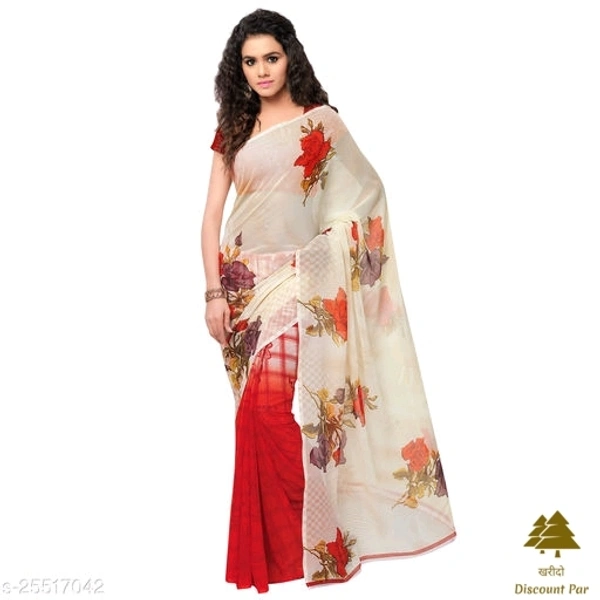 Attractive Georgette Sarees - 6, free size