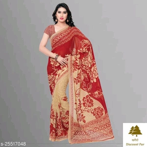Attractive Georgette Sarees - 6, free size