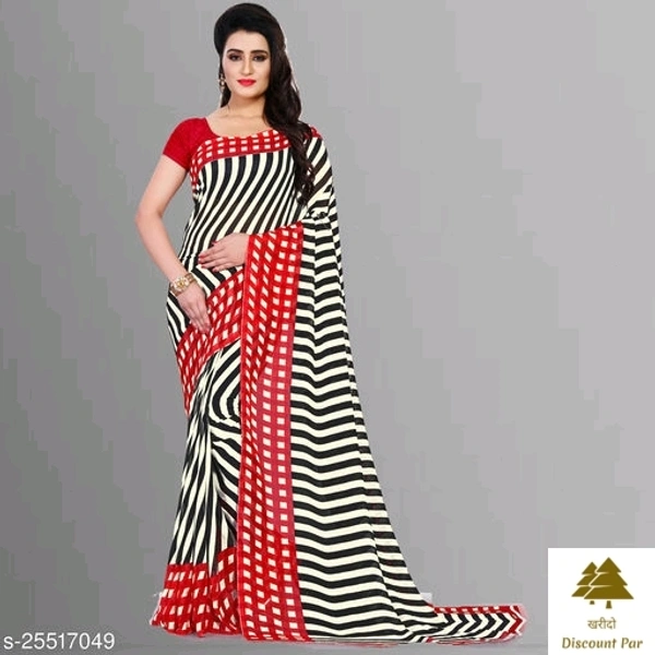 Attractive Georgette Sarees - 6, free size