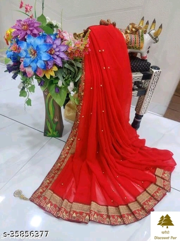 Georgette Saree - 4, free size