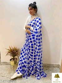 Georgette Saree With Blouse Piece  - 5, free size