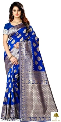 Kanjivaram Sarees With Blouse - 2, free size