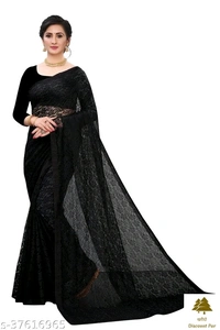 Fashionable Net Sarees - 5, free size
