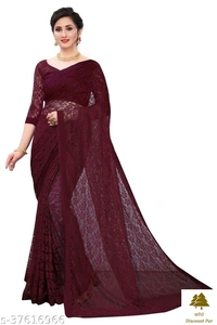 Fashionable Net Sarees - 5, free size