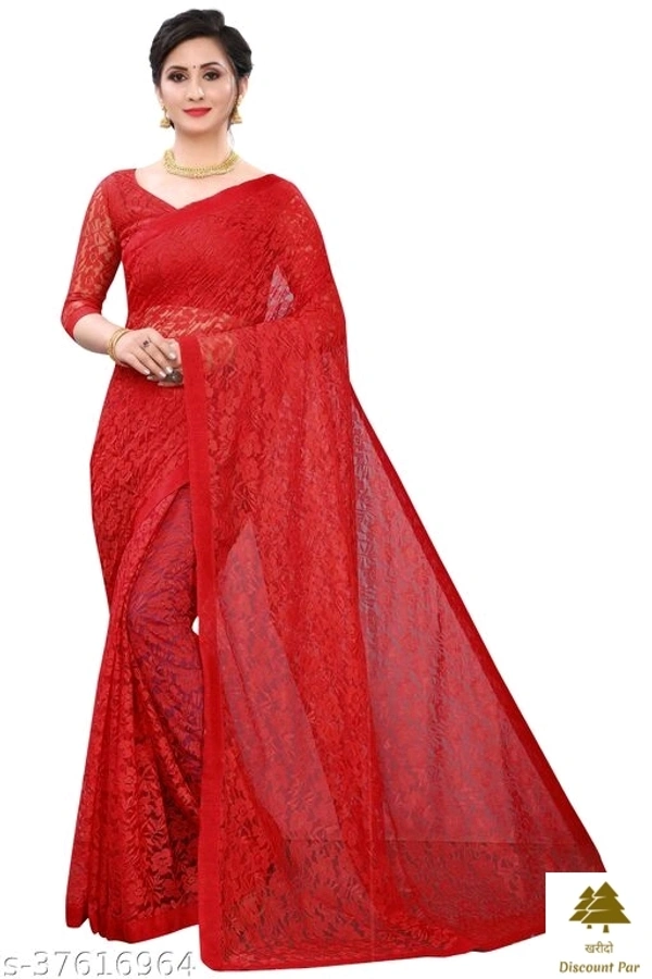 Fashionable Net Sarees - 5, free size