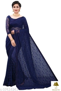 Fashionable Net Sarees - 5, free size