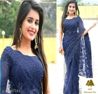 Fashionable Net Sarees - 8, free size