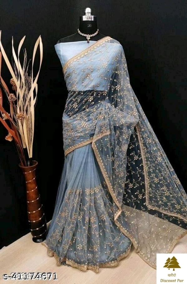 Pretty Net Sarees - 3, free size