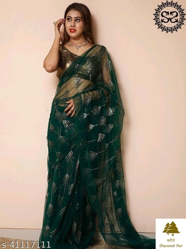 Fancy Net Sarees - 4, free size