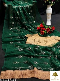 Fancy Net Sarees - 4, free size