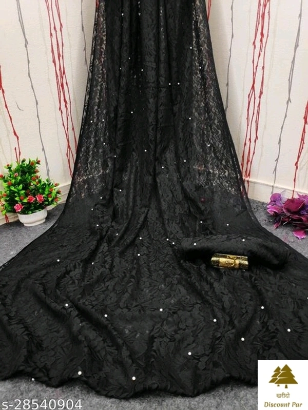 Trendy Net Sarees - 5, free size