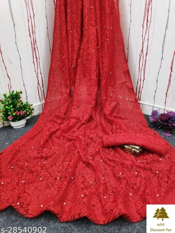 Trendy Net Sarees - 5, free size