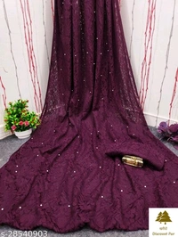 Trendy Net Sarees - 5, free size