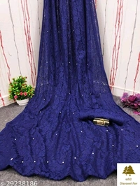 Trendy Net Sarees - 5, free size